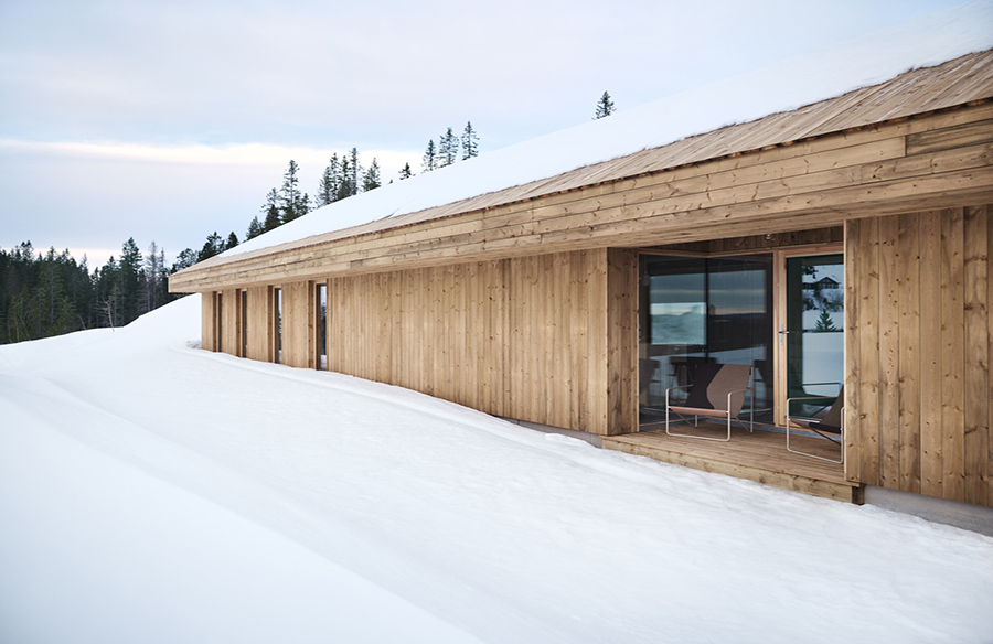 Exploring Mylla Winter Cabin by Fjord Arkitekter