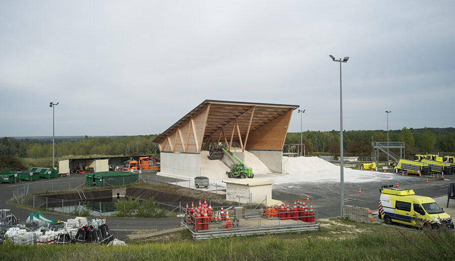 Redefining Industrial Architecture: Salt Storage Sheds in Châtellerault